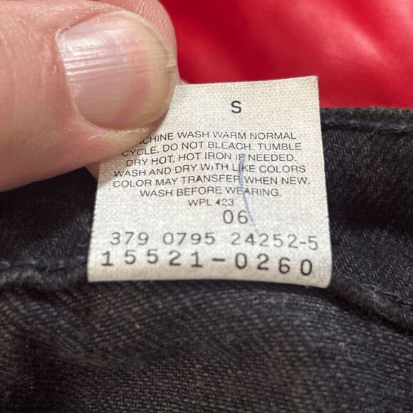 Vintage Levis 521 Black 90s Y2K Tapered Leg Fit HIgh Rise Size 10 Made USA Mom - Picture 8 of 8
